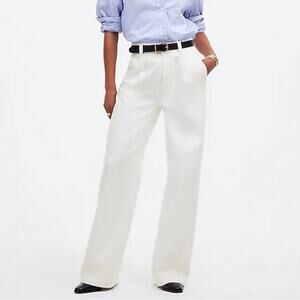 madewell harlow wide leg jean: airy denim edition tile white no670 women size 31